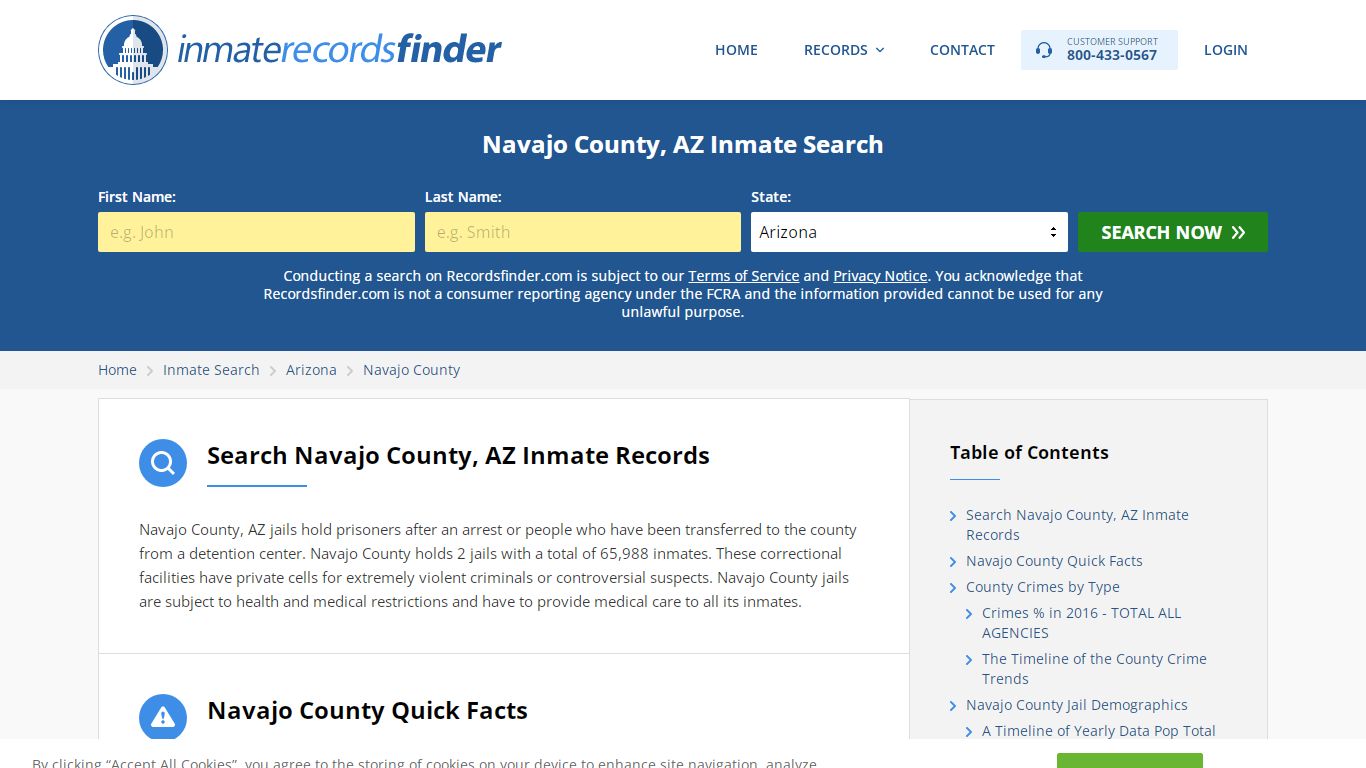 Navajo County, AZ Inmate Lookup & Jail Records Online